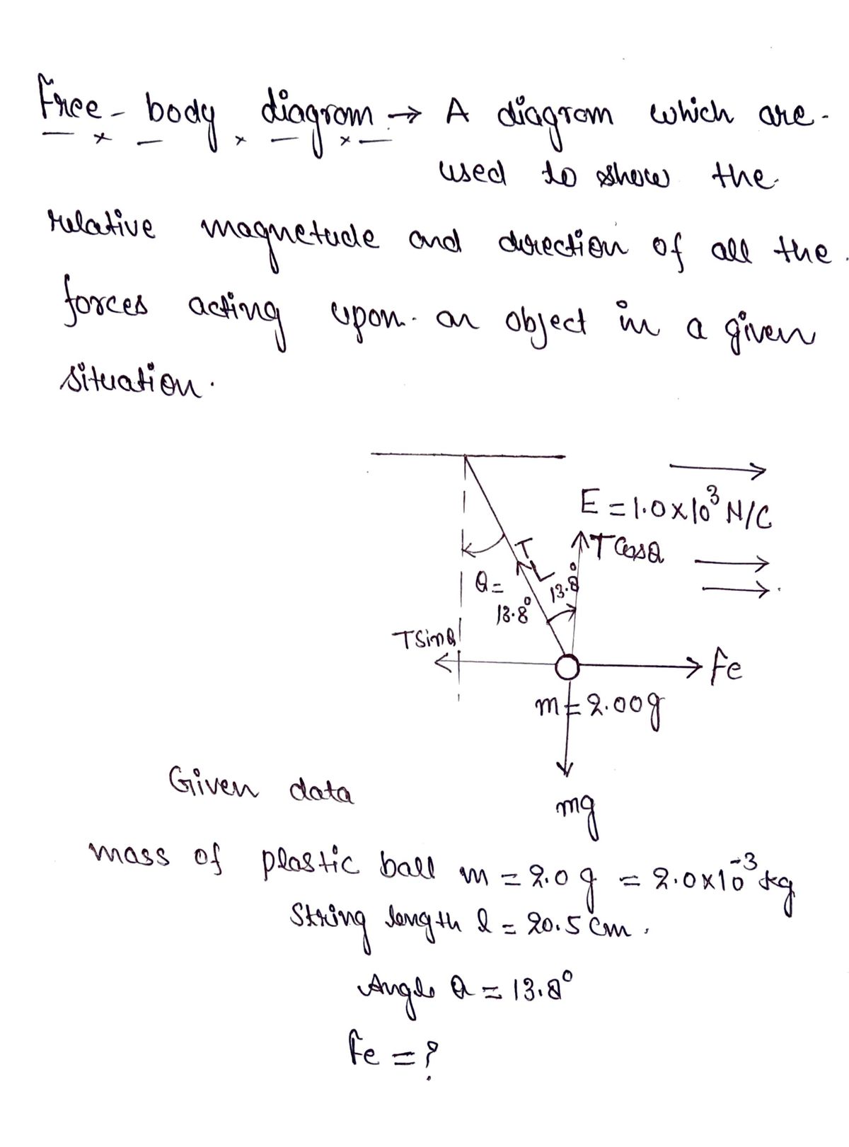 Physics homework question answer, step 1, image 1